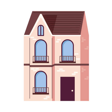 building front facade architectureのイラスト素材