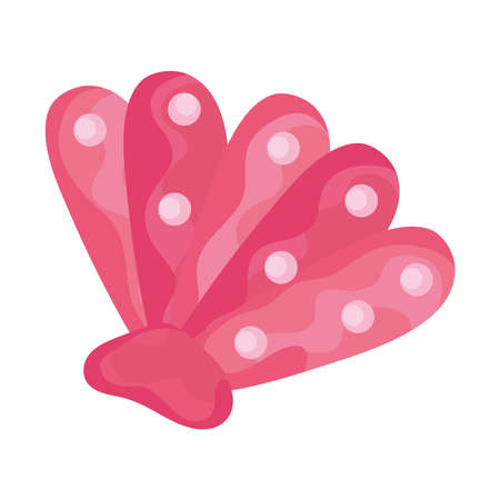 shell pink color sealife iconのイラスト素材