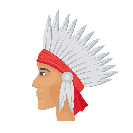 american native indian head character