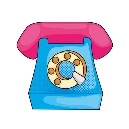 retro telephone nineties style iconのイラスト素材