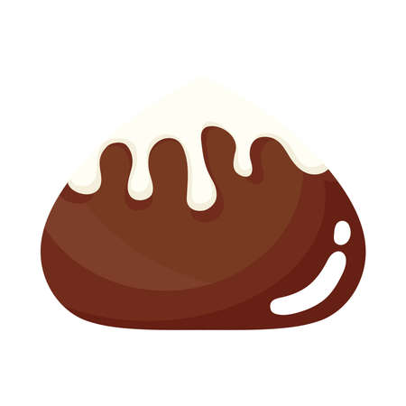 chocolate praline candy delicious iconのイラスト素材