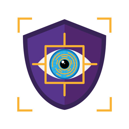 eye iris biometric verification security shield