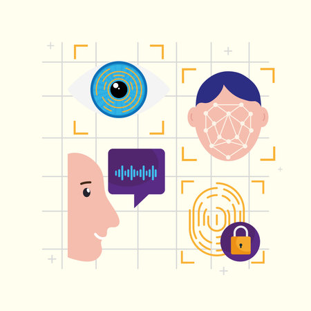 four verification biometric set icons