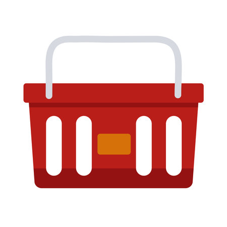 shopping plastic basket isolated iconのイラスト素材