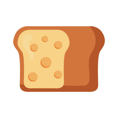 fresh bread slice isolated iconのイラスト素材