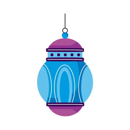 lamp eid mubarak decorative iconのイラスト素材