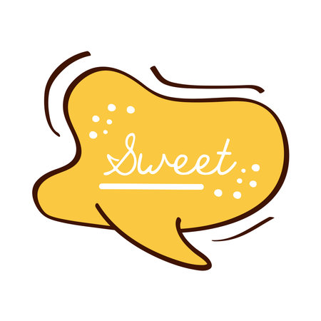 sweet word in text balloonのイラスト素材