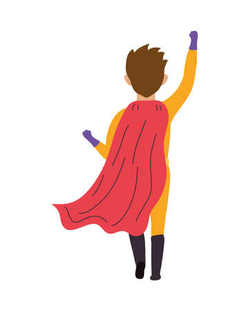 super dad hero back characterのイラスト素材