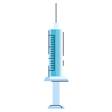 syringe injection vaccine icolated iconのイラスト素材