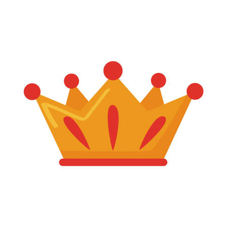 golden king crown isolated iconのイラスト素材