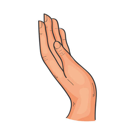 lifting hand expression sign languageのイラスト素材