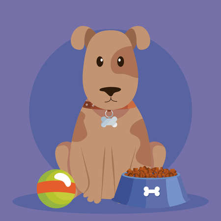 cute dog petのイラスト素材