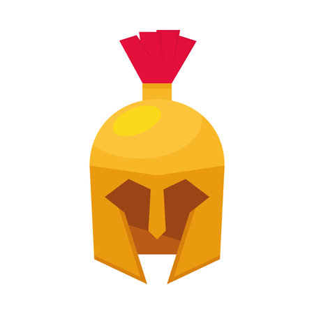 trojan helmet goldenのイラスト素材