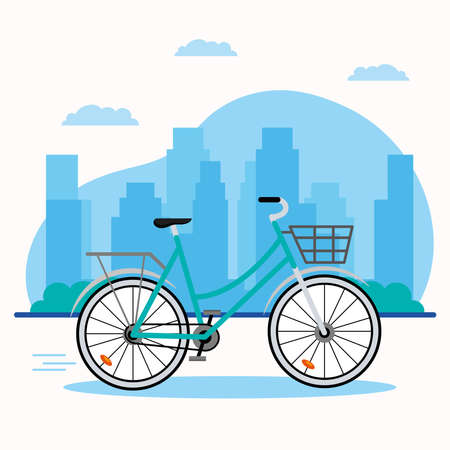green bicycle vehicleのイラスト素材
