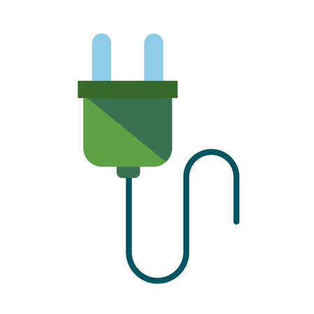 wire connection plug green iconのイラスト素材