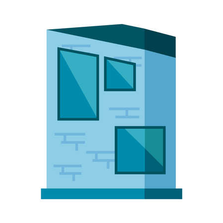 building front facade isolated iconのイラスト素材