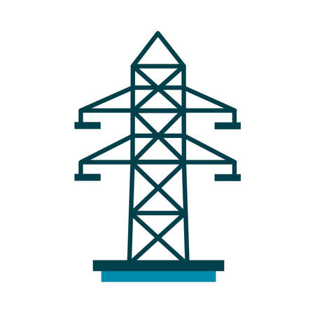 electric tower industry isolated iconのイラスト素材