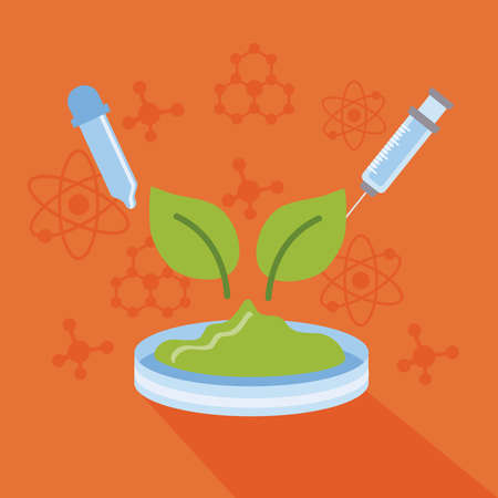 bio technology plaster with toolsのイラスト素材