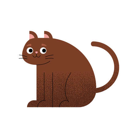 brown cat mascot pet characterのイラスト素材