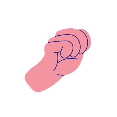 human hand fist gesture iconのイラスト素材