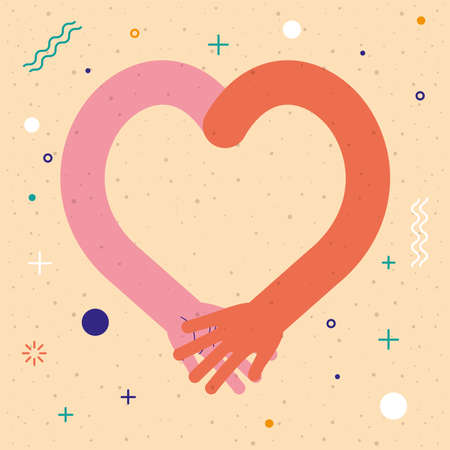 hands heart gesture love iconのイラスト素材