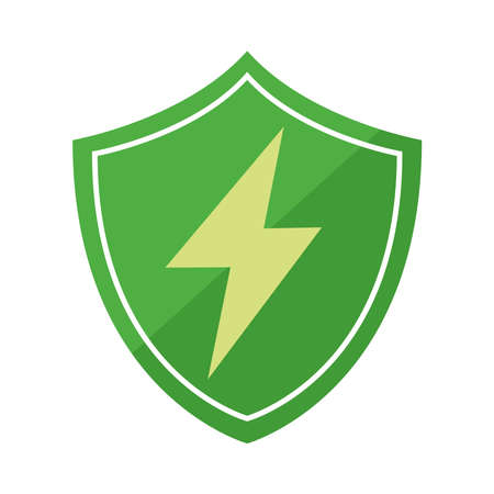 shield with lightningのイラスト素材