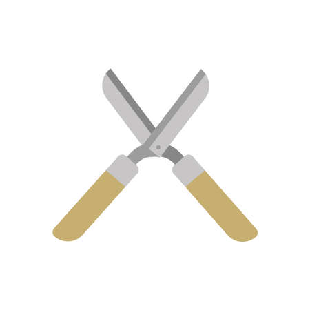 gardening scissors tool isolated iconのイラスト素材