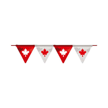 garlands canadian hanging celebration iconのイラスト素材