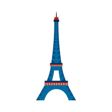 eiffel tower france landmark iconのイラスト素材