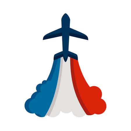 france flag colors airforce flyingのイラスト素材