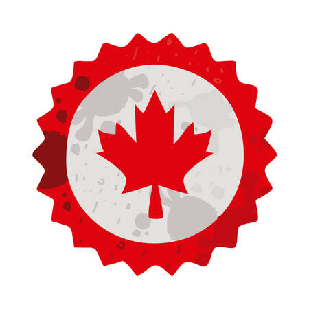 canadian seal lace emblem iconのイラスト素材