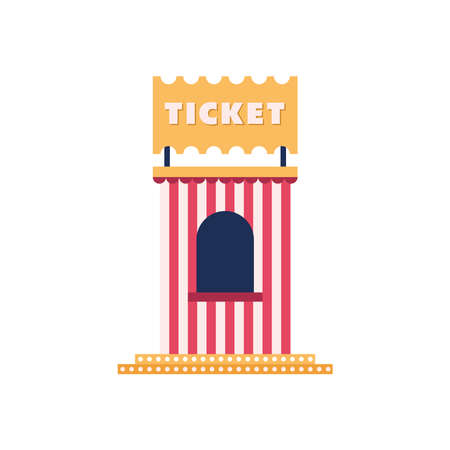 tickets kiosk fairy amusement iconのイラスト素材
