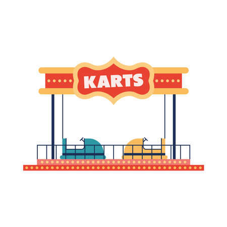 karts crash amusement game iconのイラスト素材