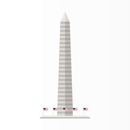 usa famous washington monument iconのイラスト素材