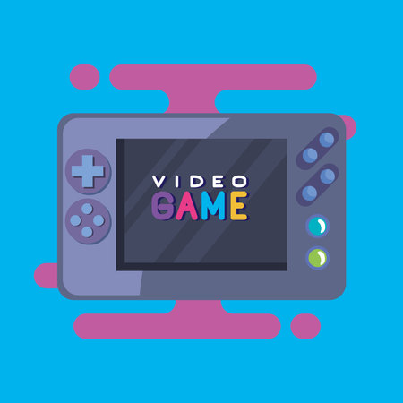 videogame with screenのイラスト素材