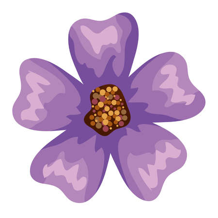 Isolated purple flowerのイラスト素材