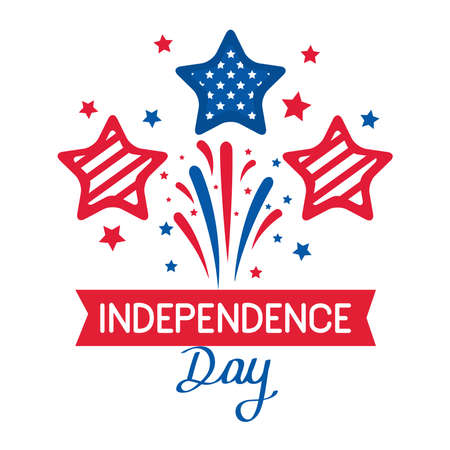 Independence day with starsのイラスト素材