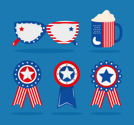 Independence day symbol collectionのイラスト素材