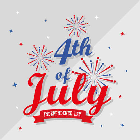 4th of july independence dayのイラスト素材