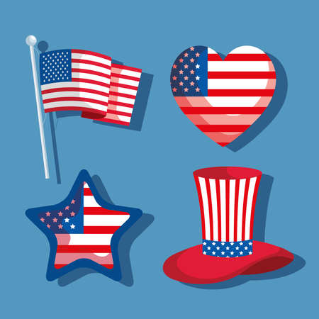 Independence day icon groupのイラスト素材