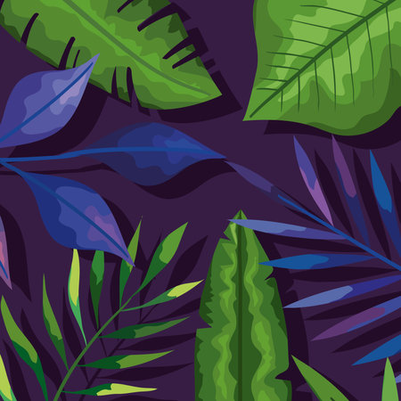 leaves symbol setのイラスト素材