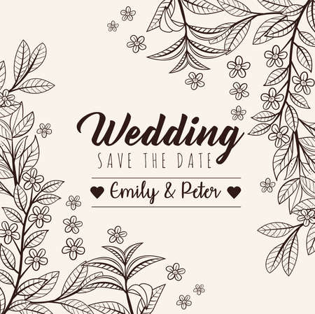 Wedding card designのイラスト素材
