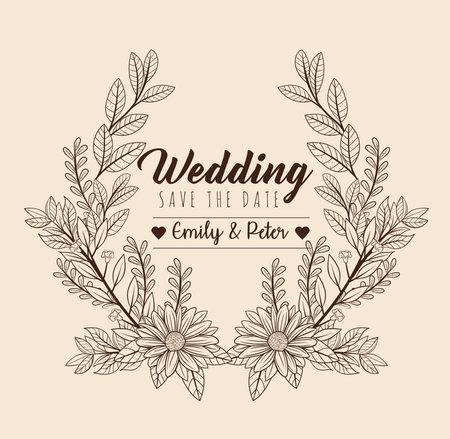 Wedding invitation designのイラスト素材