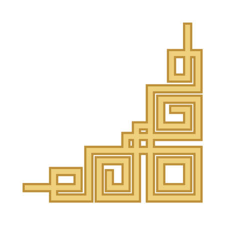 korean style border geometric formsのイラスト素材