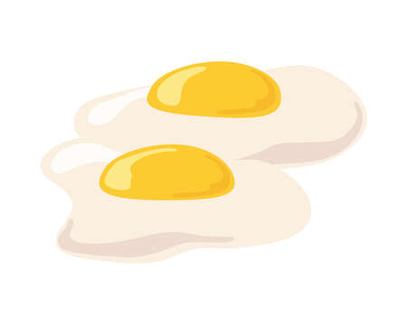 eggs frieds food delicious iconのイラスト素材
