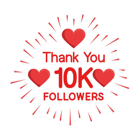 thank you followers 10kのイラスト素材