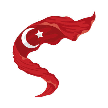 Turkish banner on white backgroundのイラスト素材
