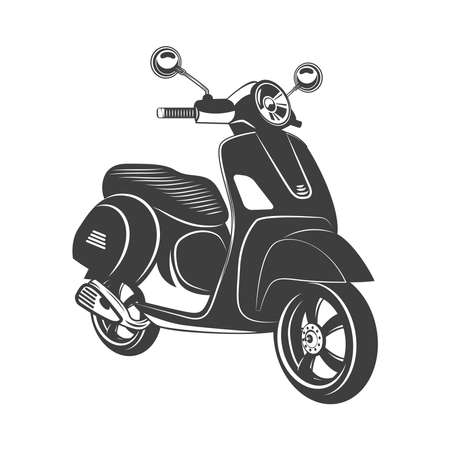 motorcycle vehicle on white backgroundのイラスト素材