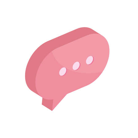 speech bubble isometricのイラスト素材