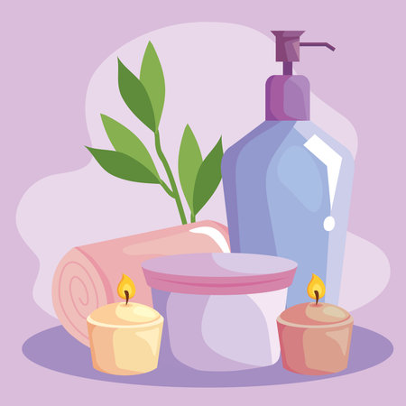 poster with treatments spaのイラスト素材